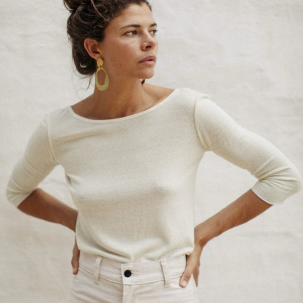 OZMA Ballet Top in Ivory size L